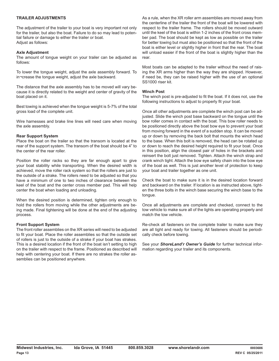 ShoreLand'r LUXR29CBSW V.3 User Manual | Page 13 / 13