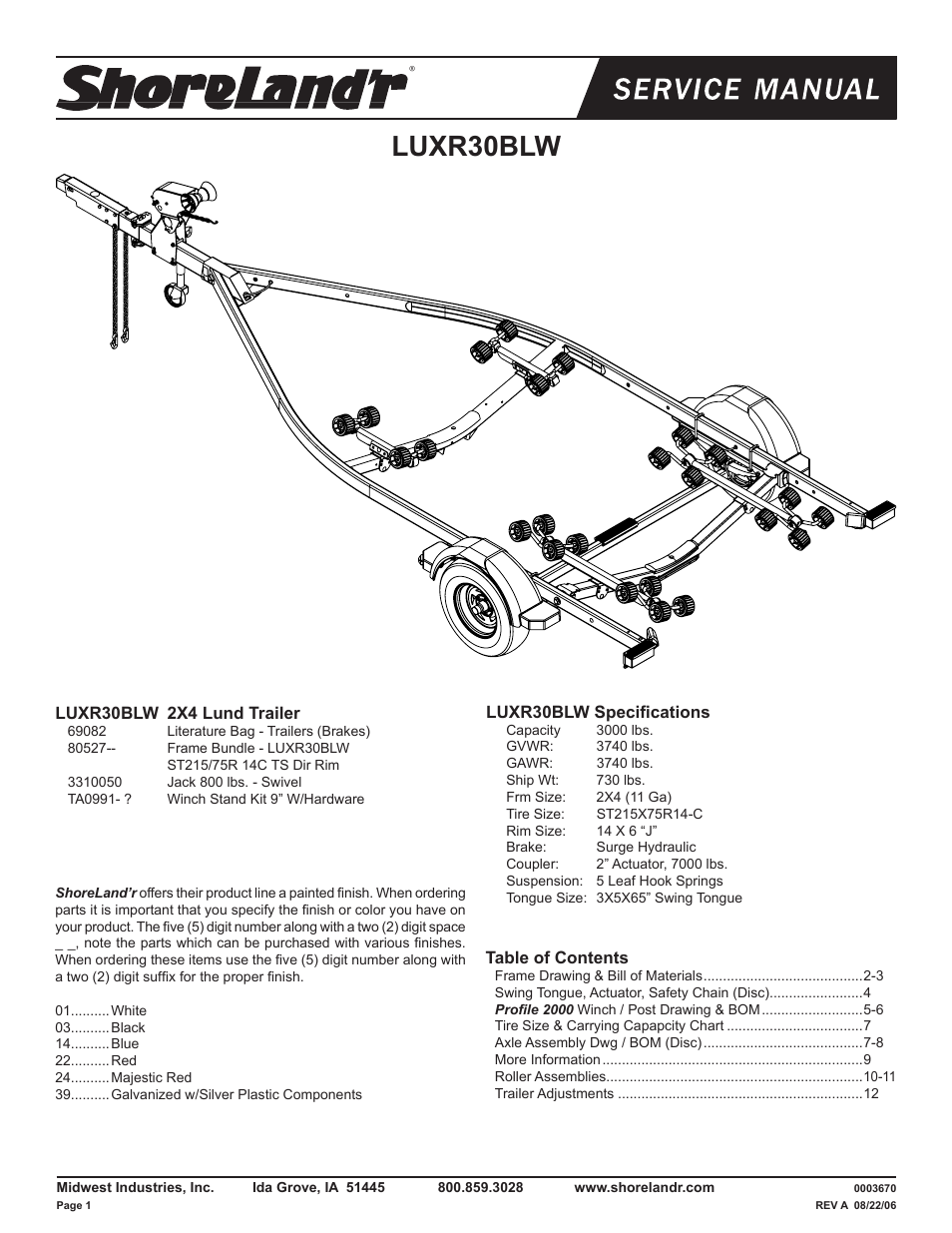 ShoreLand'r LUXR30BLW V.1 User Manual | 12 pages