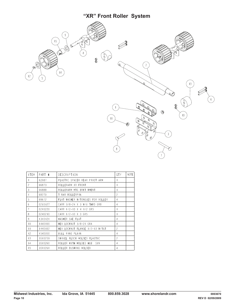 Xr” front roller system | ShoreLand'r LUXR30BLW V.2 User Manual | Page 10 / 12