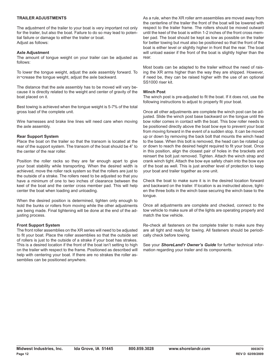 ShoreLand'r LUXR30BLW V.2 User Manual | Page 12 / 12