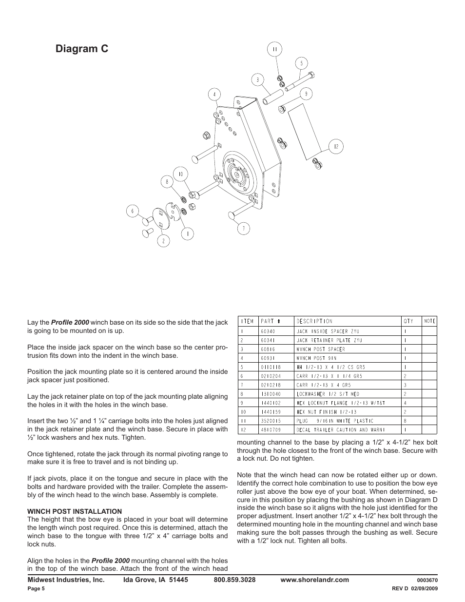 Diagram c | ShoreLand'r LUXR30BLW V.2 User Manual | Page 5 / 12