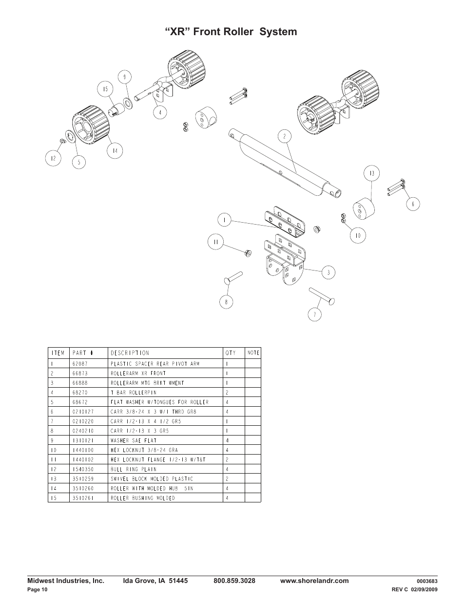 Xr” front roller system | ShoreLand'r LUXR30BSW V.1 User Manual | Page 10 / 12