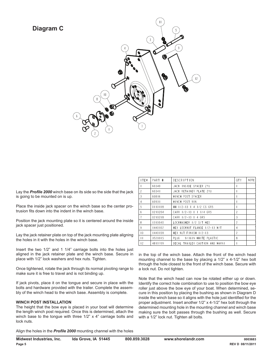 Diagram c | ShoreLand'r LUXR30BSW V.3 User Manual | Page 5 / 12