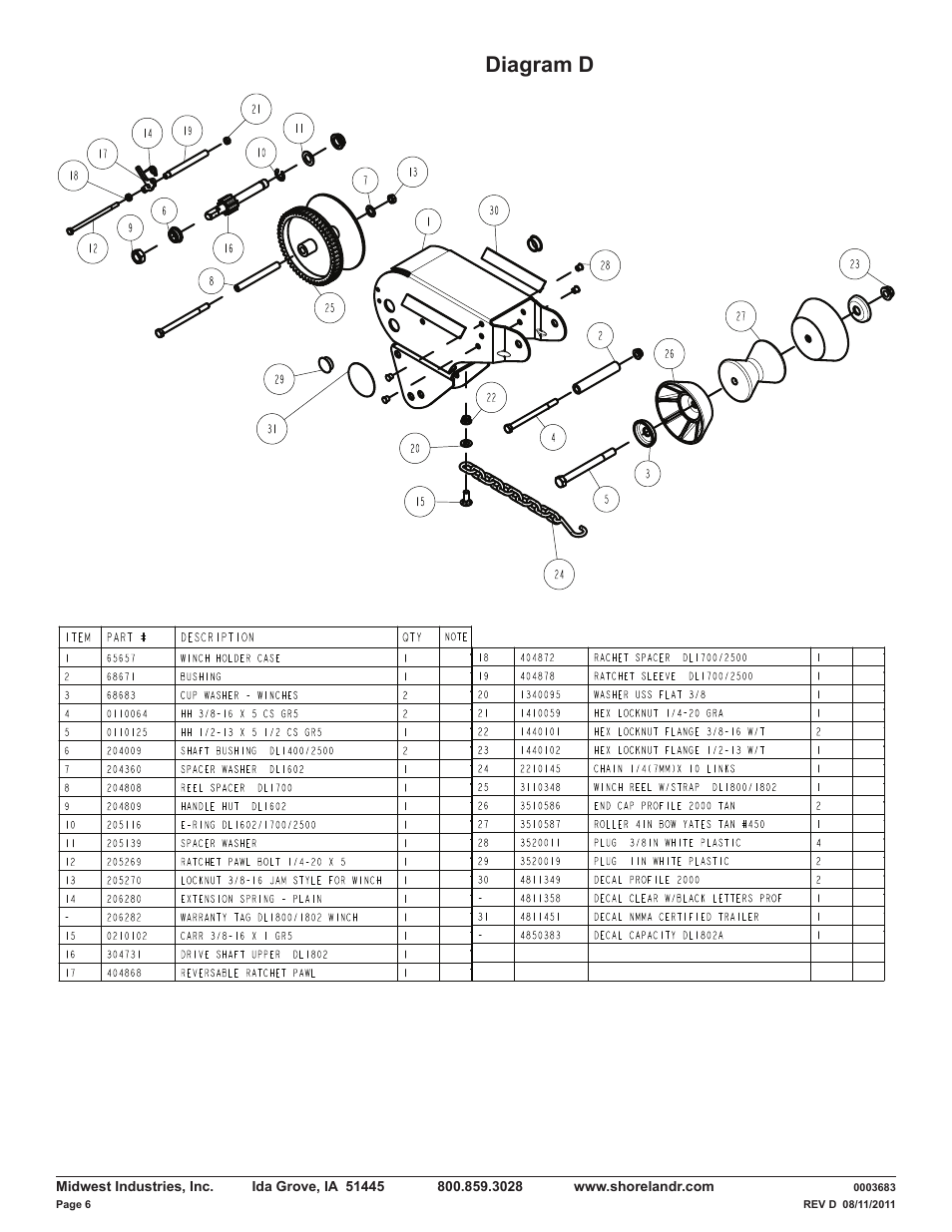 Diagram d | ShoreLand'r LUXR30BSW V.3 User Manual | Page 6 / 12