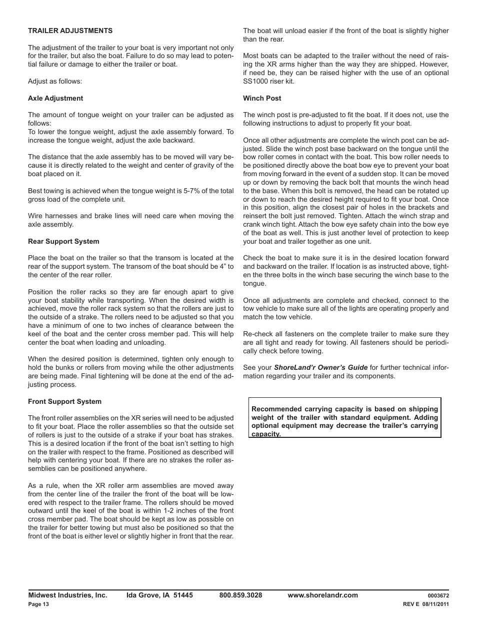 ShoreLand'r LUXR40TBXLW V.1 User Manual | Page 13 / 14