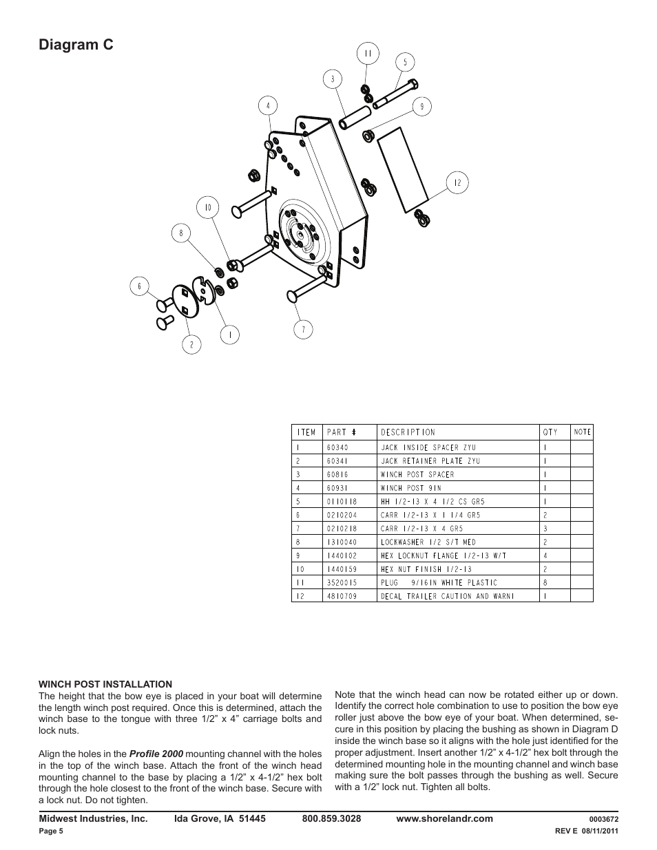 Diagram c | ShoreLand'r LUXR40TBXLW V.1 User Manual | Page 5 / 14