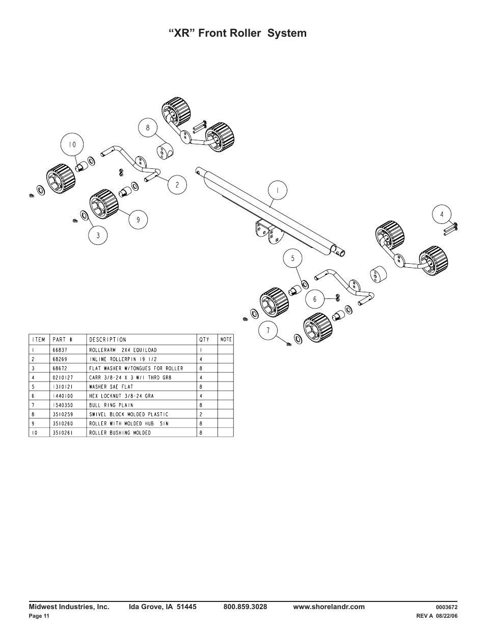 Xr” front roller system | ShoreLand'r LUXR40TBXLW V.2 User Manual | Page 11 / 14