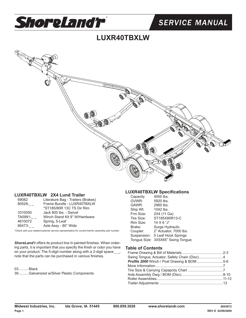 ShoreLand'r LUXR40TBXLW V.3 User Manual | 14 pages