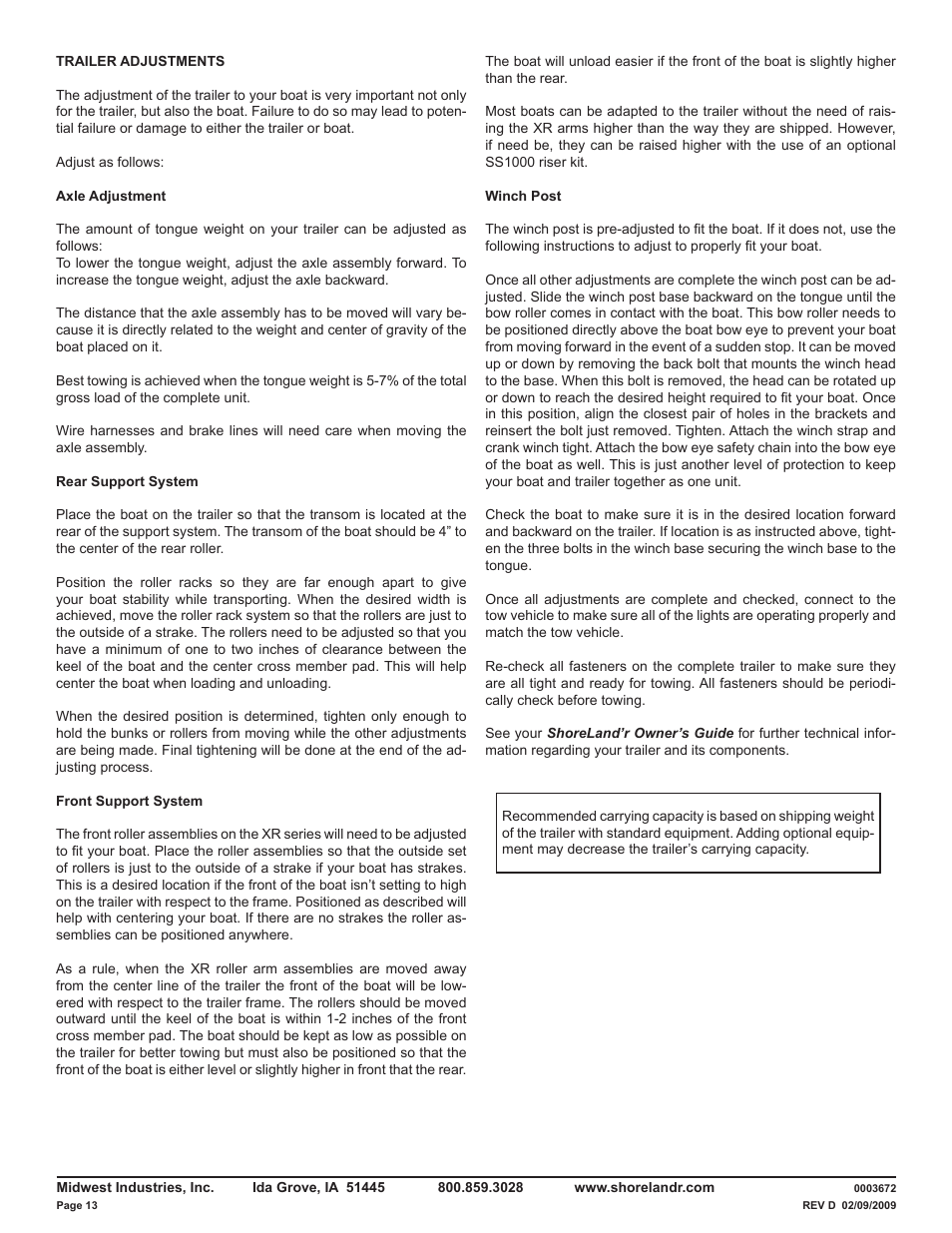 ShoreLand'r LUXR40TBXLW V.3 User Manual | Page 13 / 14