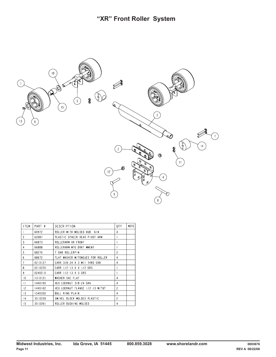 Xr” front roller system | ShoreLand'r LUXR40TCBXLW V.2 User Manual | Page 11 / 14