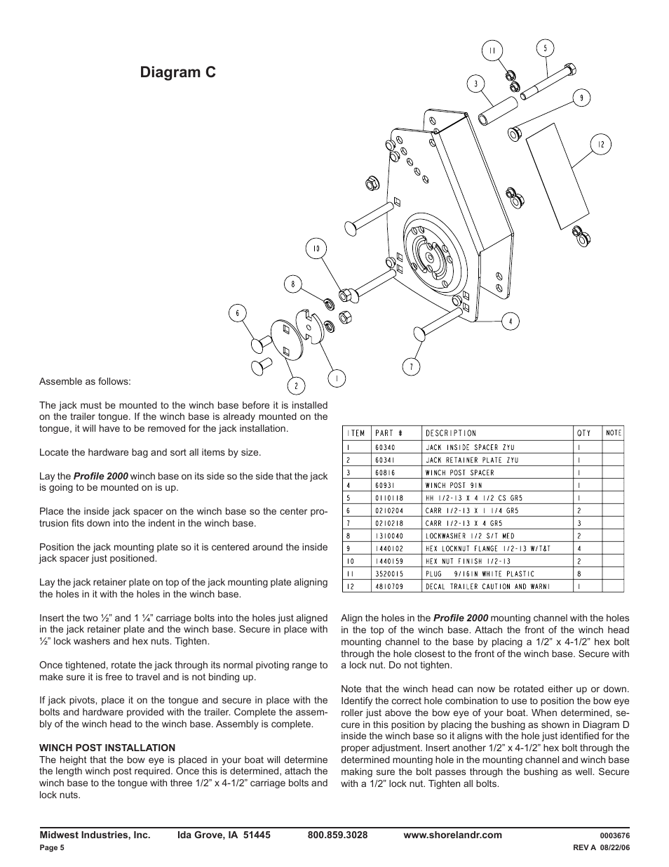 Diagram c | ShoreLand'r LUXR40TCBXLW V.2 User Manual | Page 5 / 14