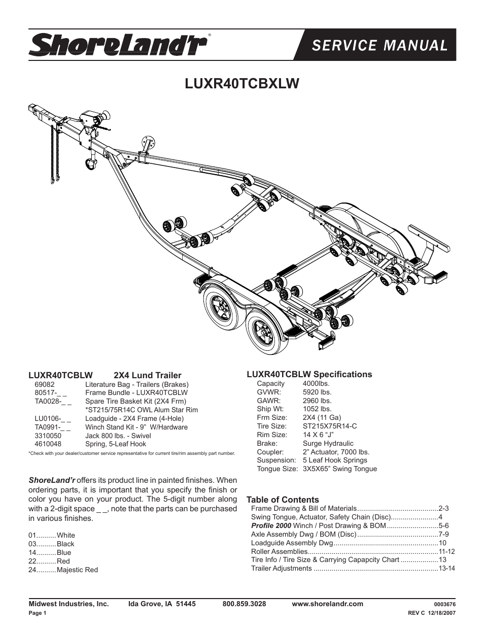 ShoreLand'r LUXR40TCBXLW V.3 User Manual | 14 pages
