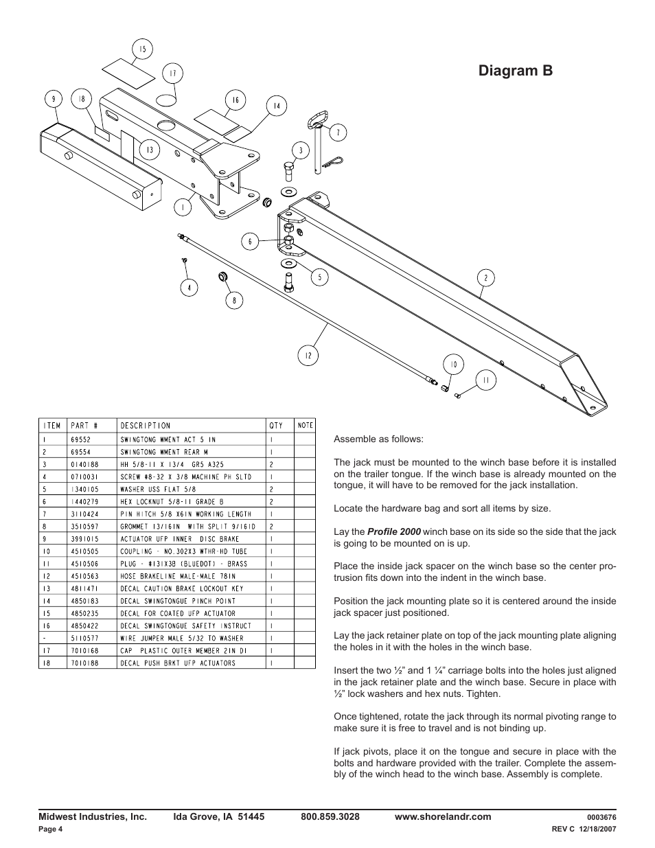 Diagram b | ShoreLand'r LUXR40TCBXLW V.3 User Manual | Page 4 / 14