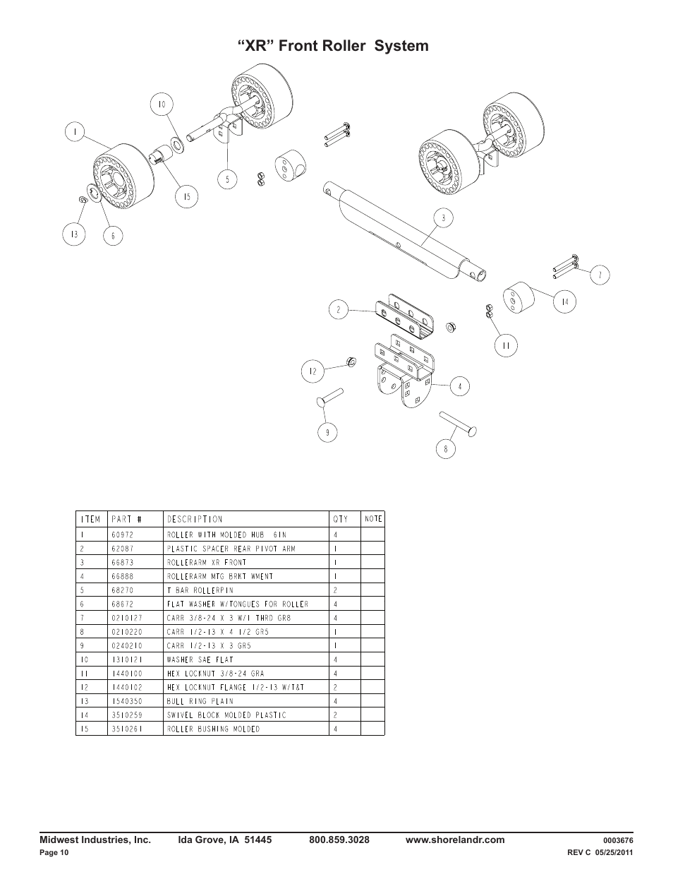 Xr” front roller system | ShoreLand'r LUXR40TCBXLW V.4 User Manual | Page 10 / 15