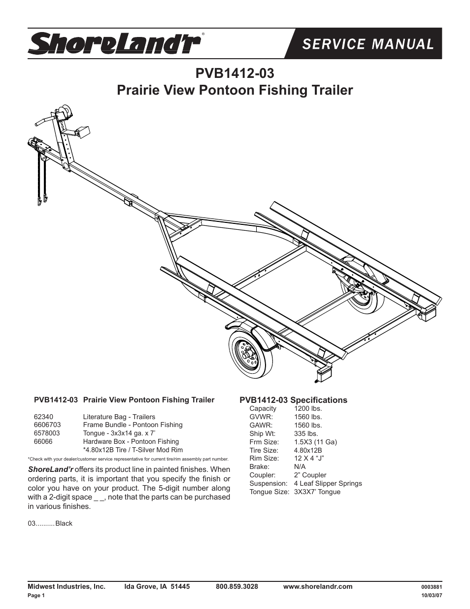ShoreLand'r PVB1412 V.2 User Manual | 6 pages