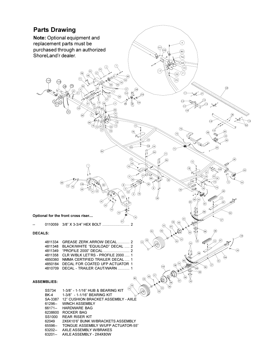 Parts drawing | ShoreLand'r SDB2040TWB User Manual | Page 3 / 4