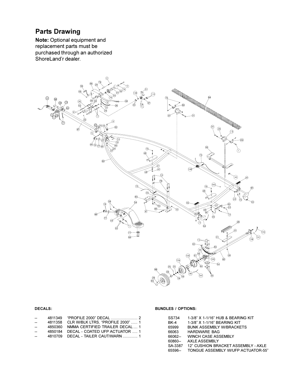 Parts drawing | ShoreLand'r SDV1831B User Manual | Page 3 / 4