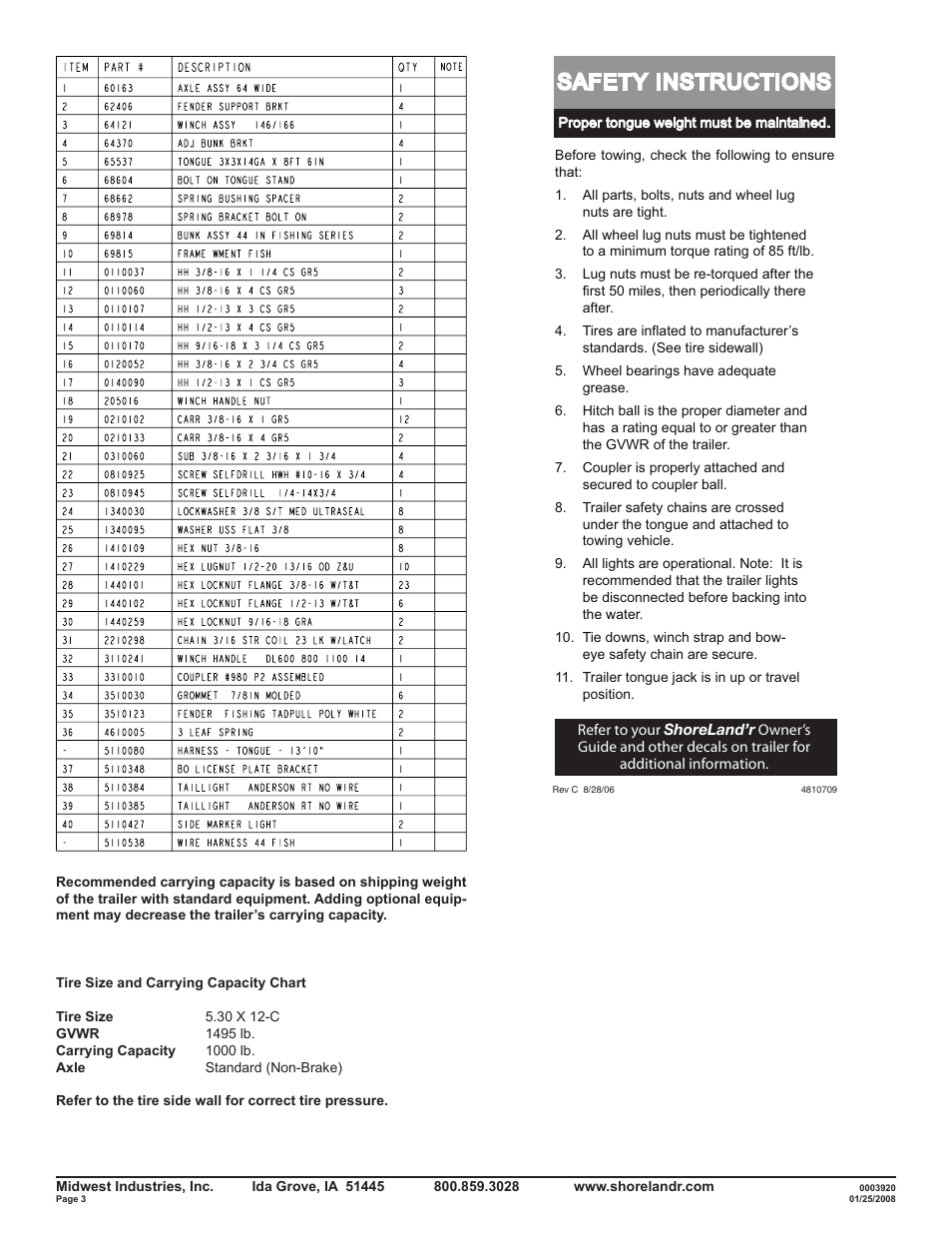Safety instructions | ShoreLand'r SMB10TM V.2 User Manual | Page 3 / 8