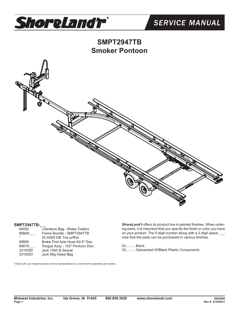 ShoreLand'r SMPT2947TB User Manual | 9 pages