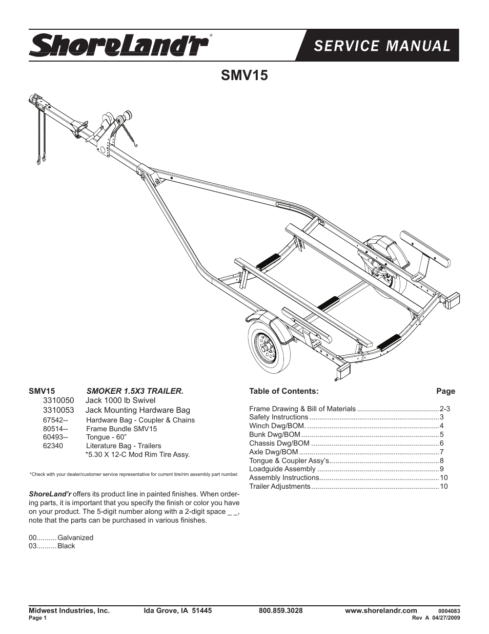 ShoreLand'r SMV15 V.2 User Manual | 10 pages