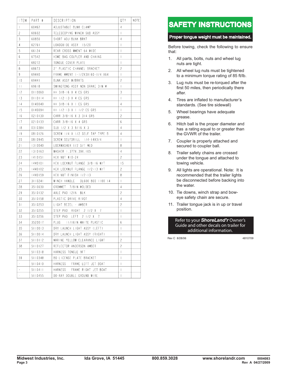 Safety instructions | ShoreLand'r SMV15 V.2 User Manual | Page 3 / 10