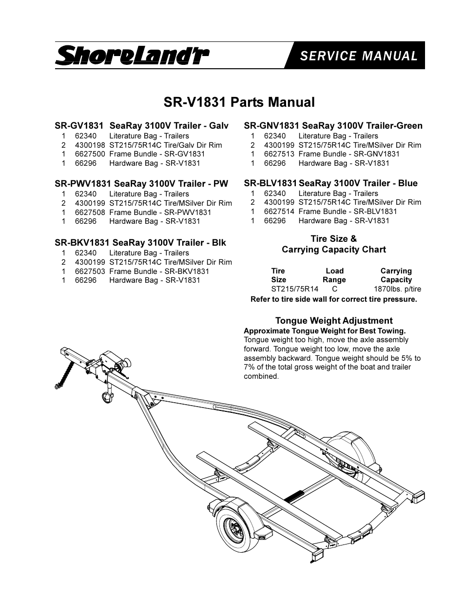 ShoreLand'r SRV1831 User Manual | 4 pages