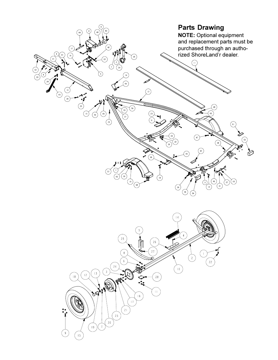 Parts drawing | ShoreLand'r SRV1831 User Manual | Page 3 / 4