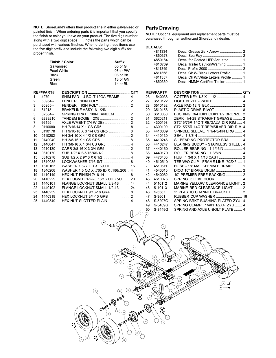 Parts drawing | ShoreLand'r SR-V1946T User Manual | Page 3 / 4
