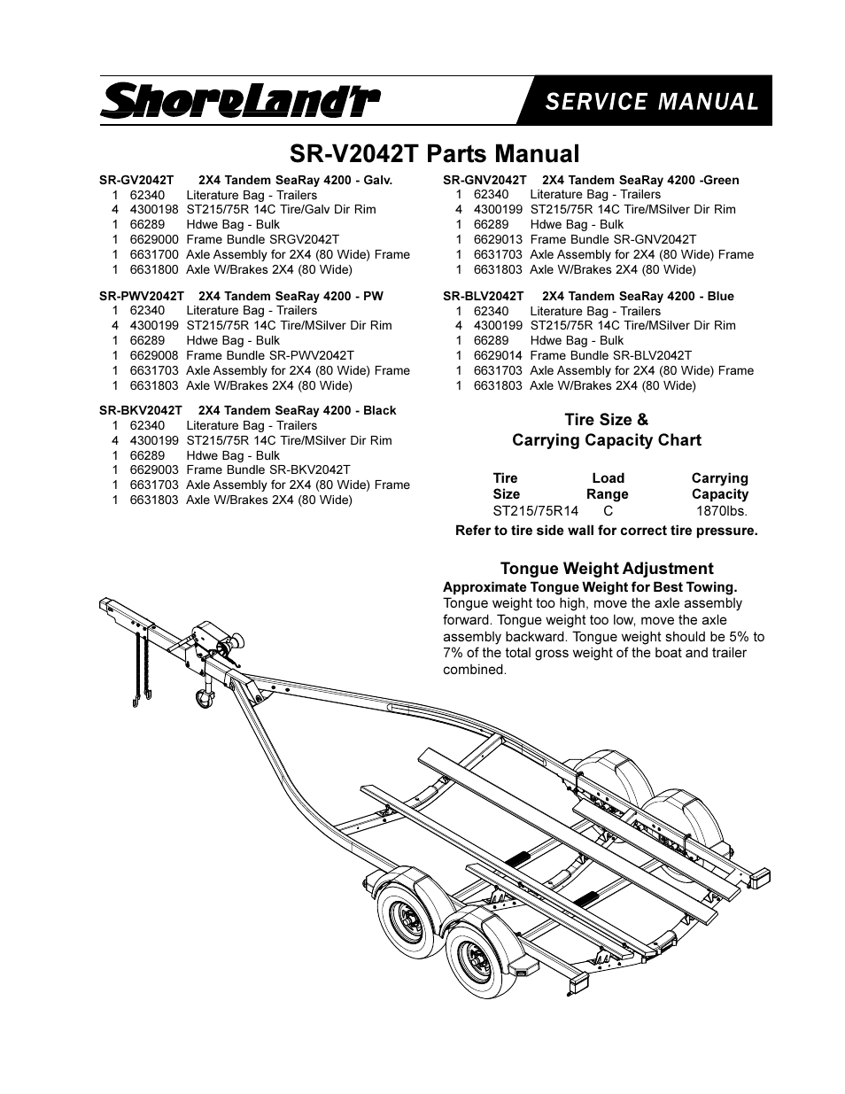 ShoreLand'r SRV2042T User Manual | 4 pages