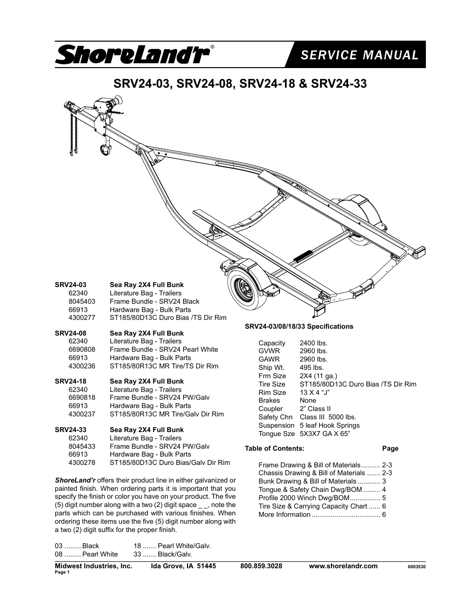 ShoreLand'r SRV24 V.2 User Manual | 6 pages