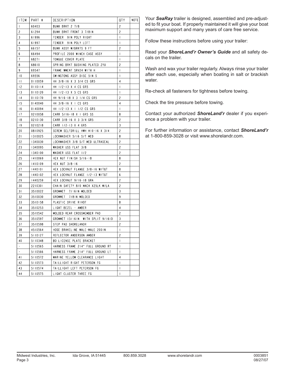 ShoreLand'r SRV24B-H User Manual | Page 3 / 8