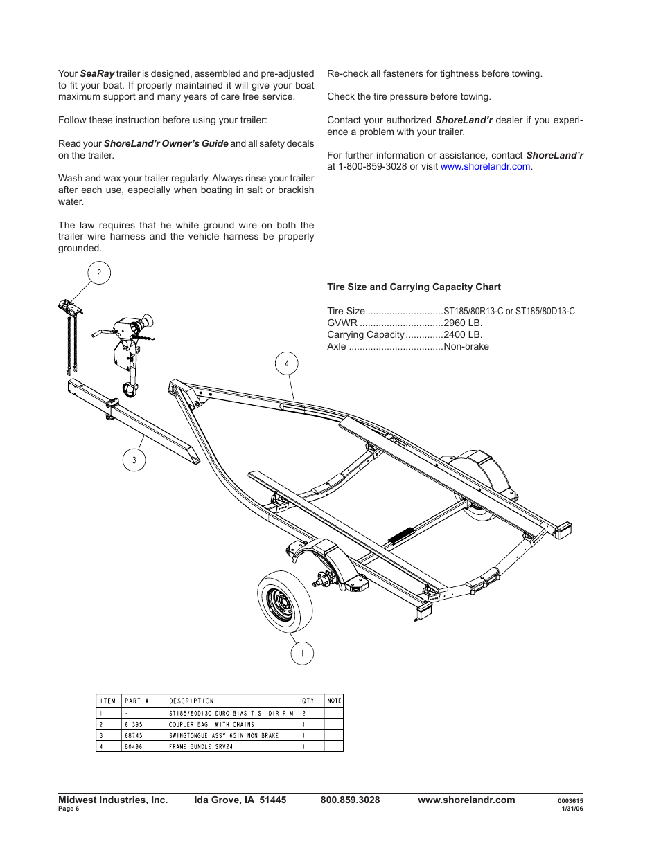 ShoreLand'r SRV24H User Manual | Page 6 / 6