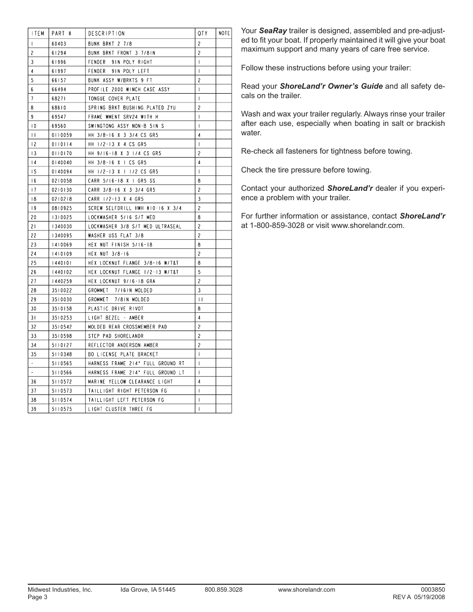 ShoreLand'r SRV24-H V.2 User Manual | Page 3 / 8