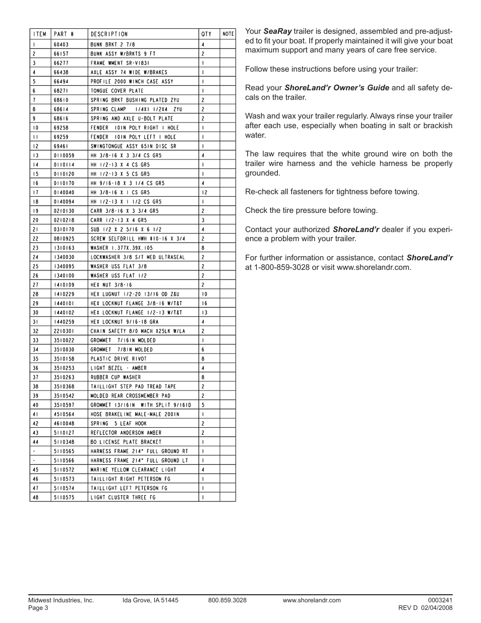 ShoreLand'r SRV31B V.2 User Manual | Page 3 / 8