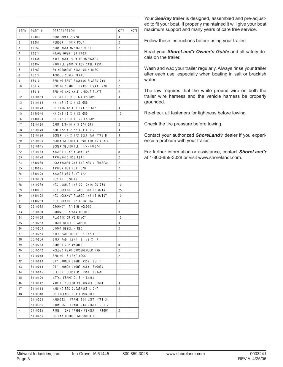 ShoreLand'r SRV31B V.3 User Manual | Page 3 / 6