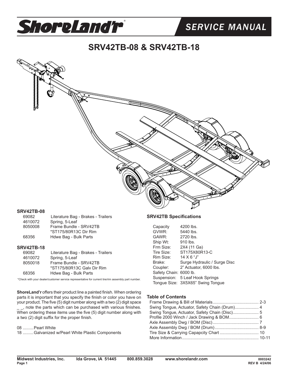 ShoreLand'r SRV42TB V.3 User Manual | 12 pages