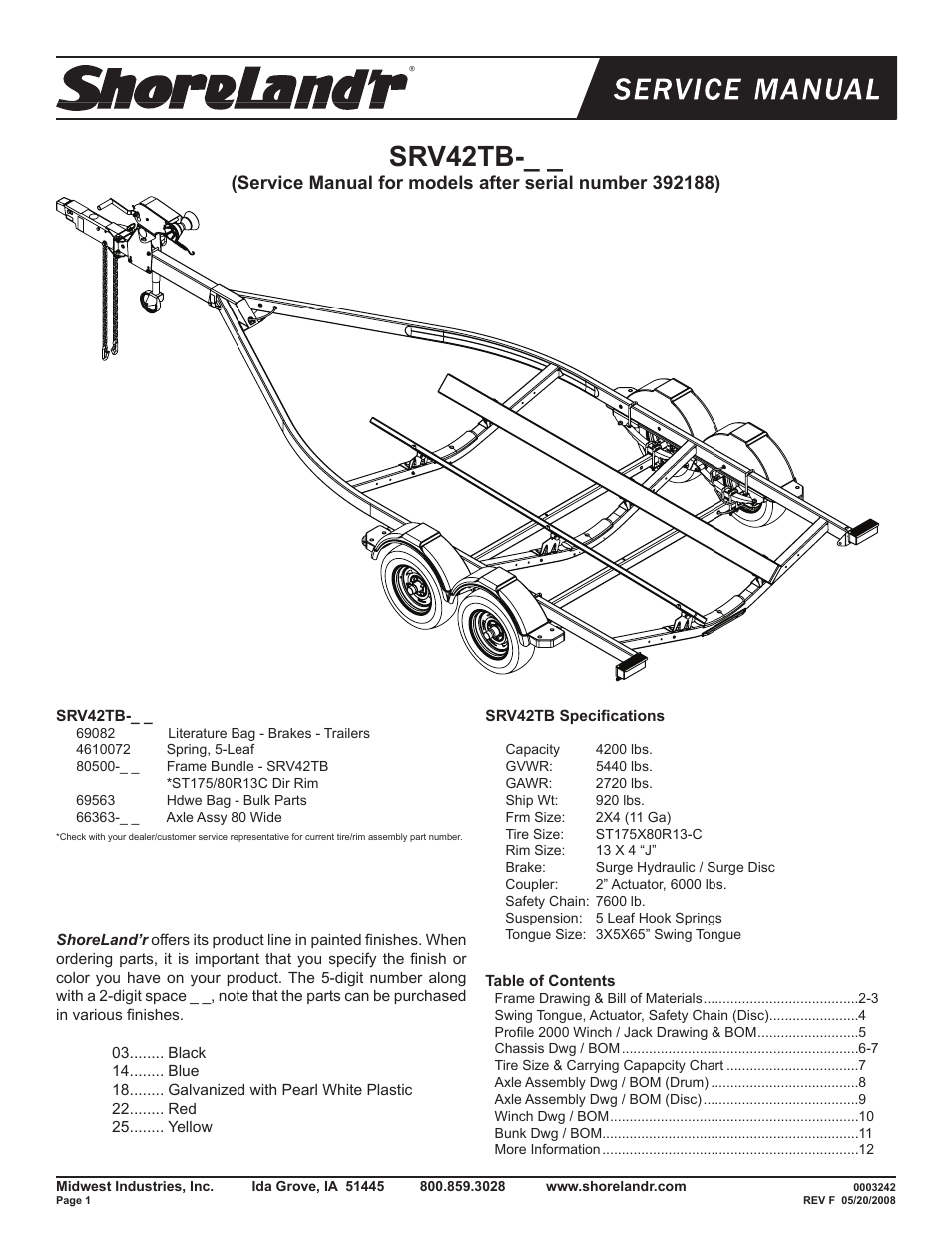 ShoreLand'r SRV42TB V.4 User Manual | 12 pages