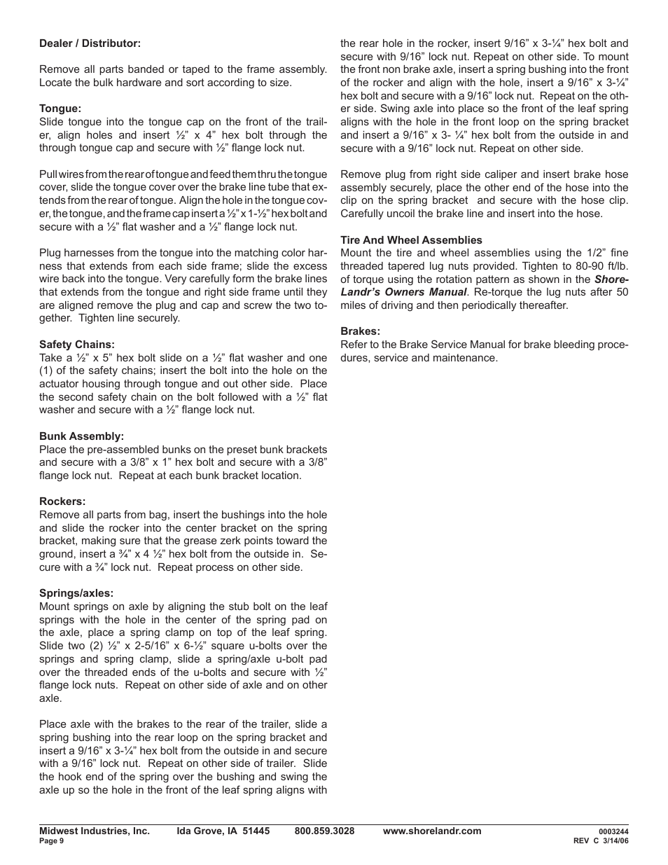 ShoreLand'r SRV46TBA V.1 User Manual | Page 9 / 10