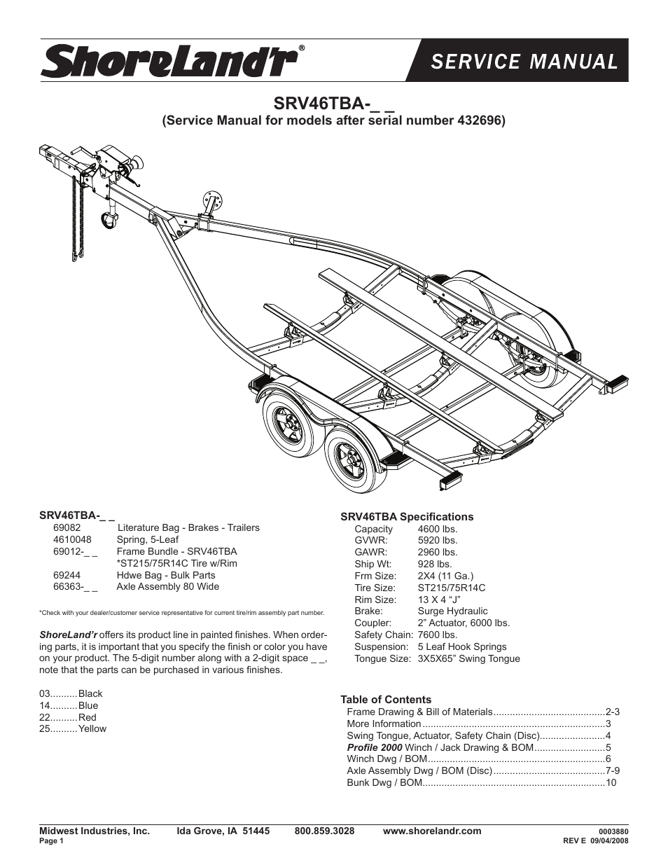 ShoreLand'r SRV46TBA V.3 User Manual | 10 pages