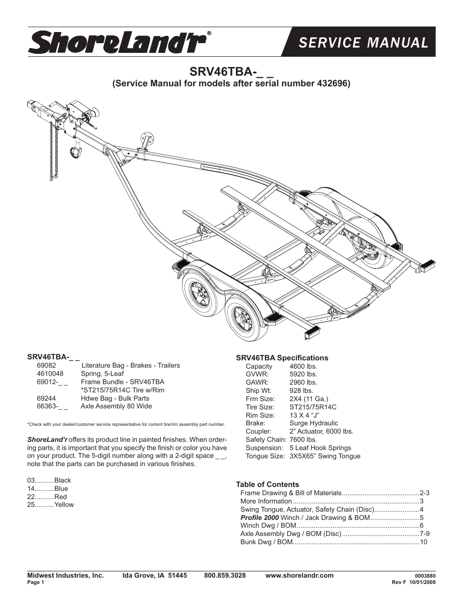 ShoreLand'r SRV46TBA V.4 User Manual | 10 pages