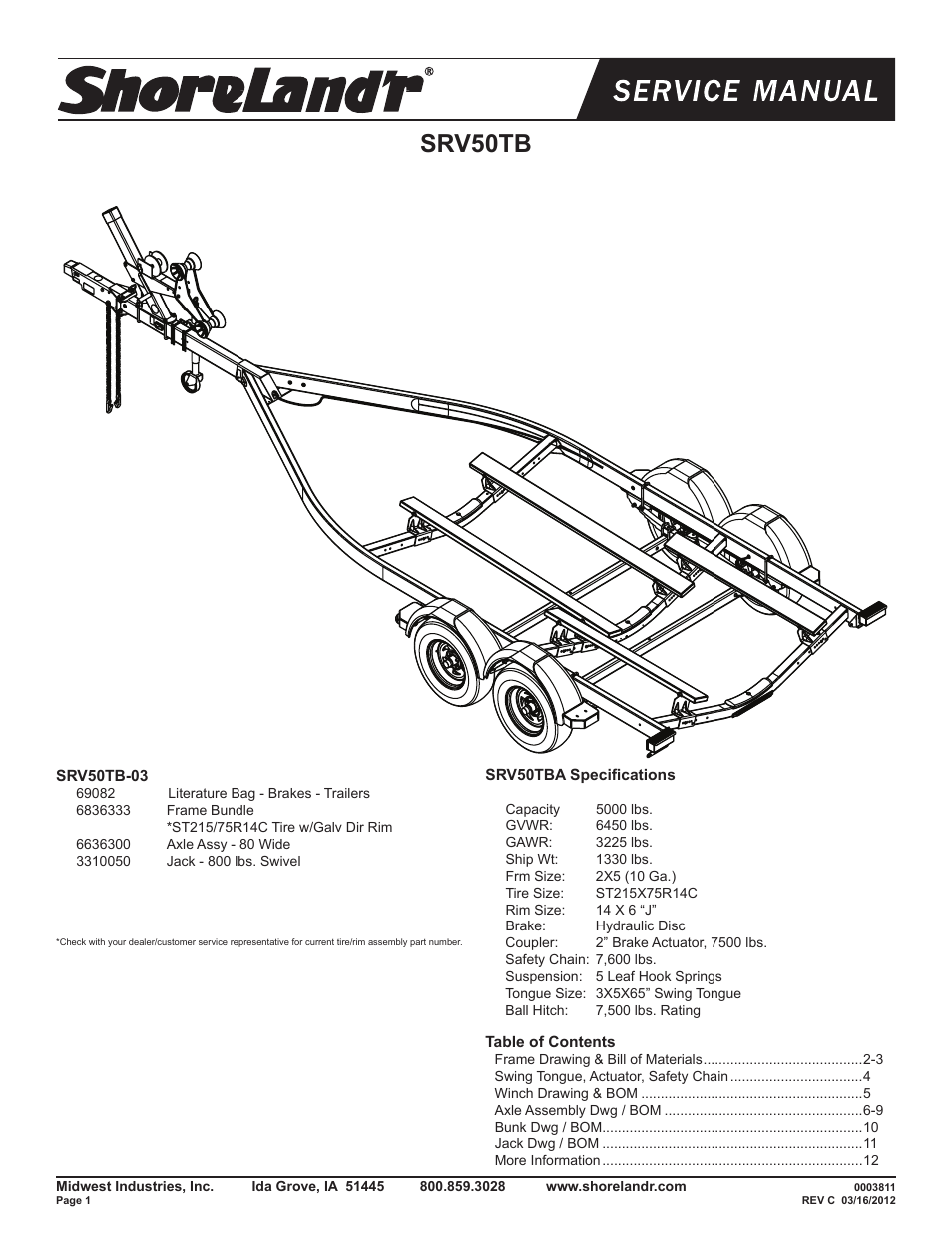 ShoreLand'r SRV50TB V.1 User Manual | 12 pages