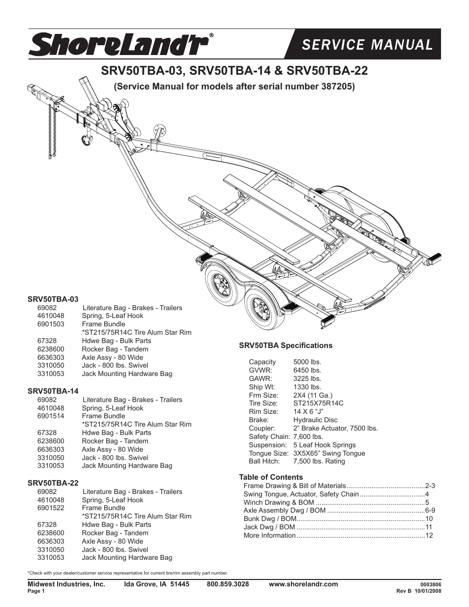 ShoreLand'r SRV50TBA V.2 User Manual | 12 pages