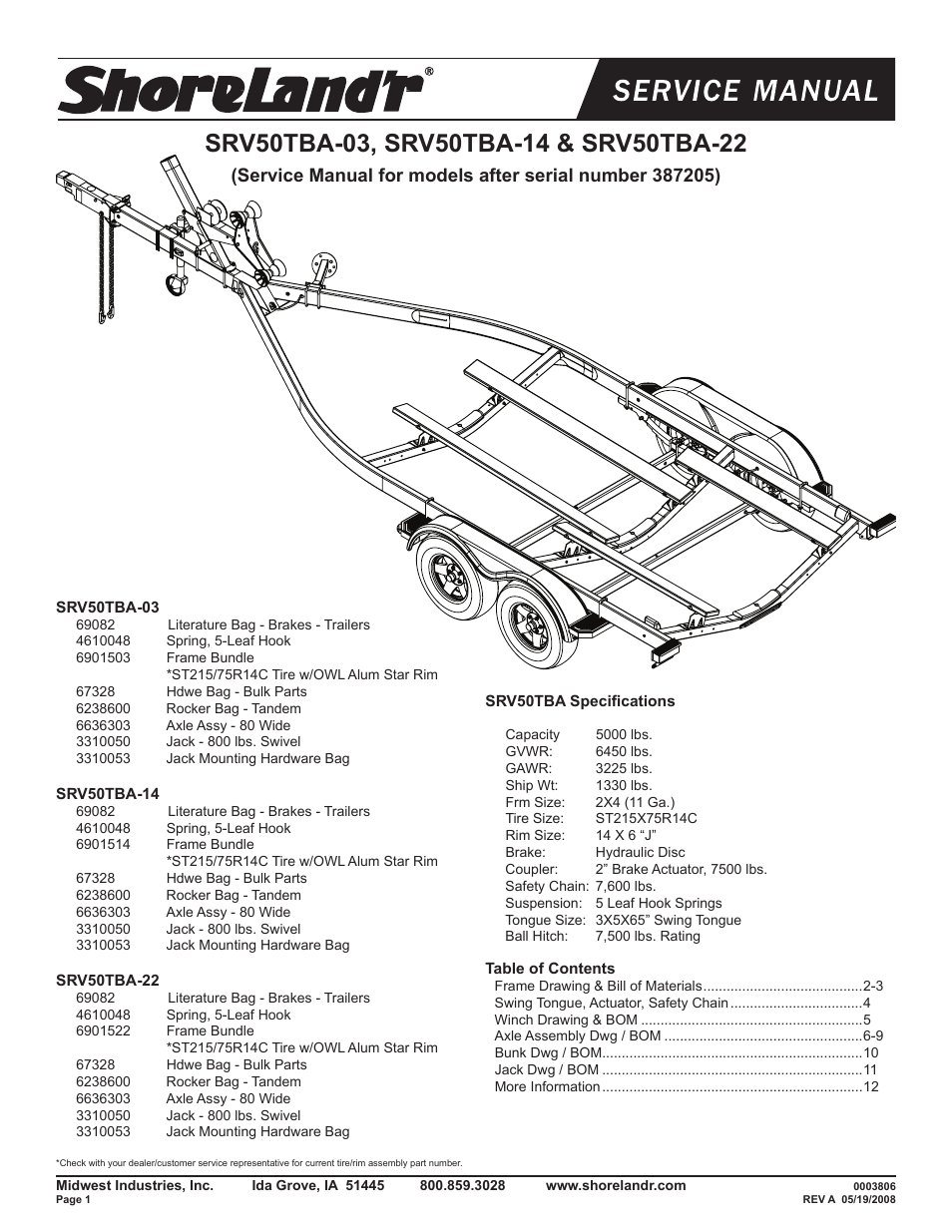 ShoreLand'r SRV50TBA V.3 User Manual | 12 pages