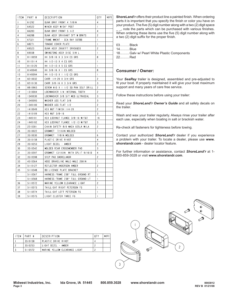 Consumer / owner | ShoreLand'r SRV58TBB User Manual | Page 3 / 10