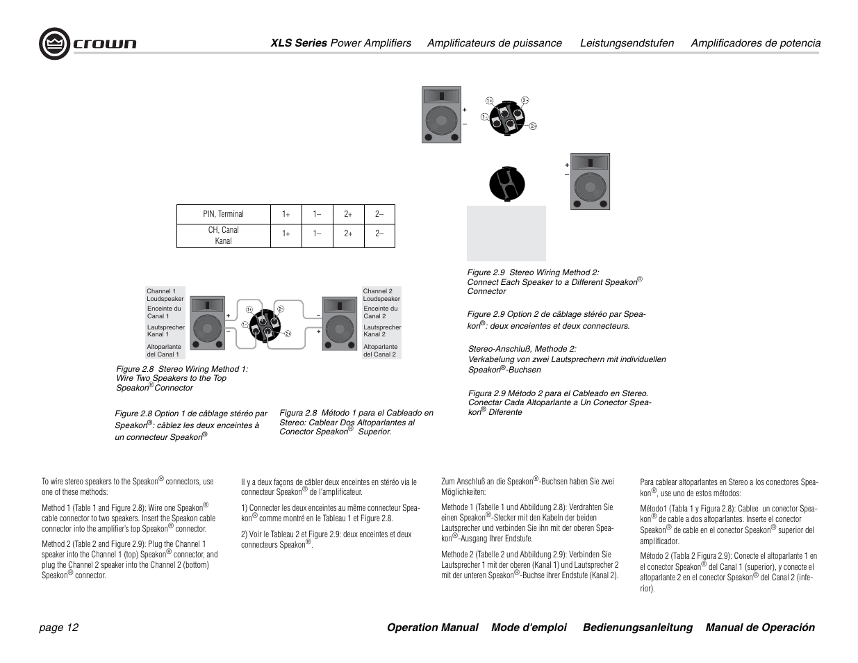 Crown Audio XLS 5000 User Manual | Page 12 / 40