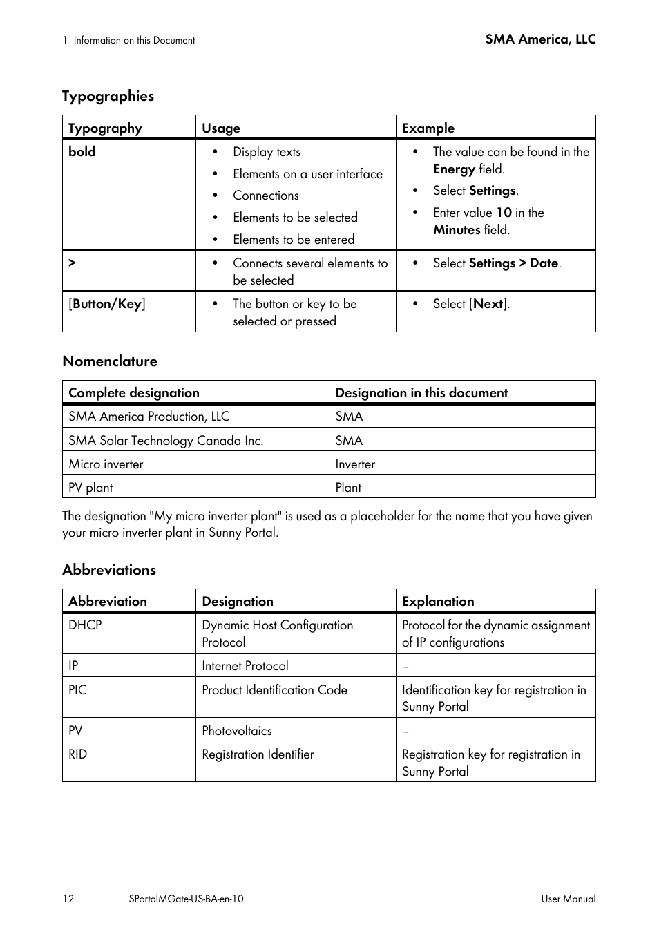 SMA SB 240-US-10 User Manual | Page 12 / 75