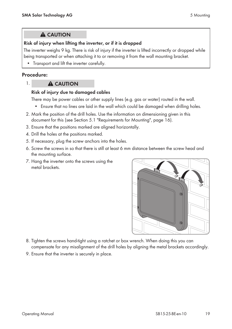 SMA SB 1.5-1VL-40 User Manual | Page 19 / 60