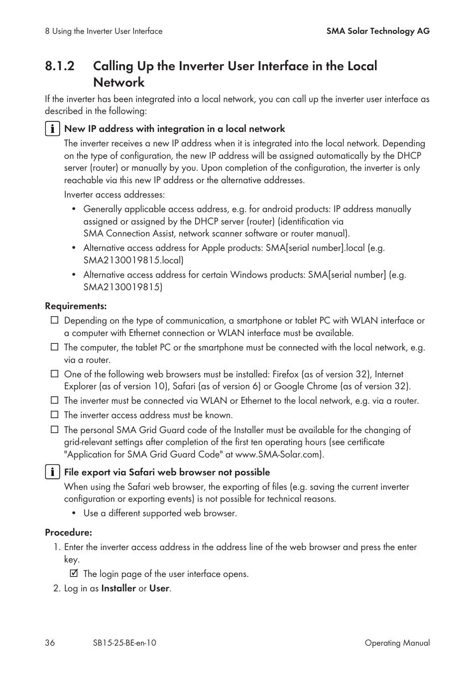 SMA SB 1.5-1VL-40 User Manual | Page 36 / 60