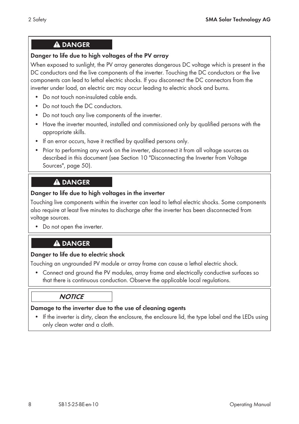 SMA SB 1.5-1VL-40 User Manual | Page 8 / 60
