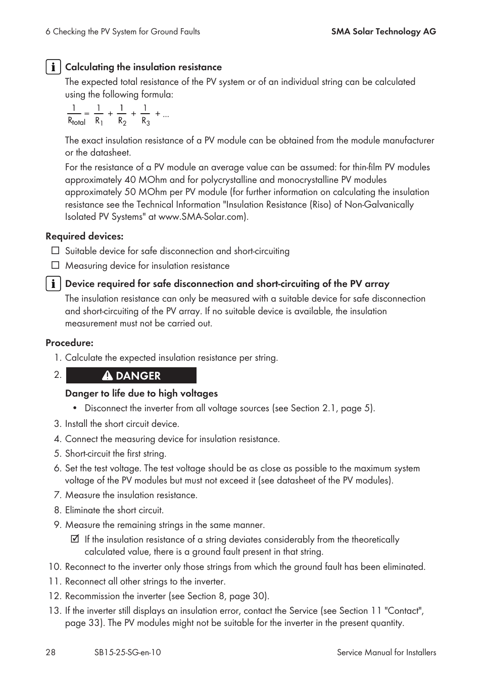 SMA SB 1.5-1VL-40 Service Manual User Manual | Page 28 / 36